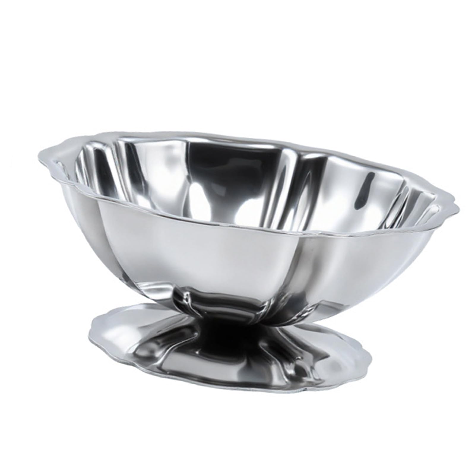 jiingekk Multipurpose 304 Stainless Steel Dessert Bowl with Footed Design Puddings Pastries, Great Restaurants Use High Foot Cup