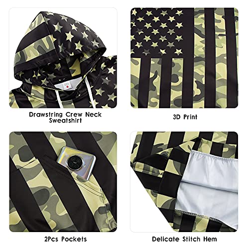 Boys Sport Hoodie 3D Printed Flag Sweatshirt For Men Fashion Green Camouflage Pullover Galaxy Hoodies Teen Boys Girls Daily Outdoor Anime Hoodie With Pocket Mens Women Sweater Dress Gift Size M #TOP5