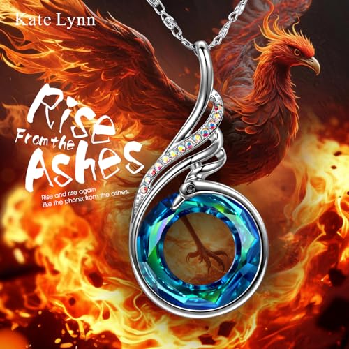 Kate Lynn Phoenix Necklaces for Women Crystal Pendant Necklace Jewelry Birthday Gifts for Women Christmas Mothers Day Gifts for Mom Wife Daughter Gift for Girlfriend Best Friends Lady - image 2