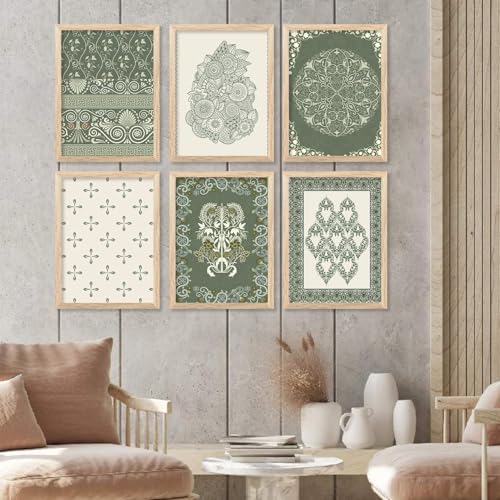 Image of kotart Premium Digital Madhubani Art Paintings with Frame for Home Decor - Framed Painting for Living Room Bedroom Office Room Decor - Painting for Wall Decoration - Pack of 6 (19X25 inch)