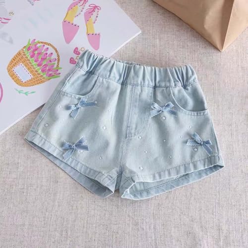 Short en jean fille coupe ample décontractée pour l'été