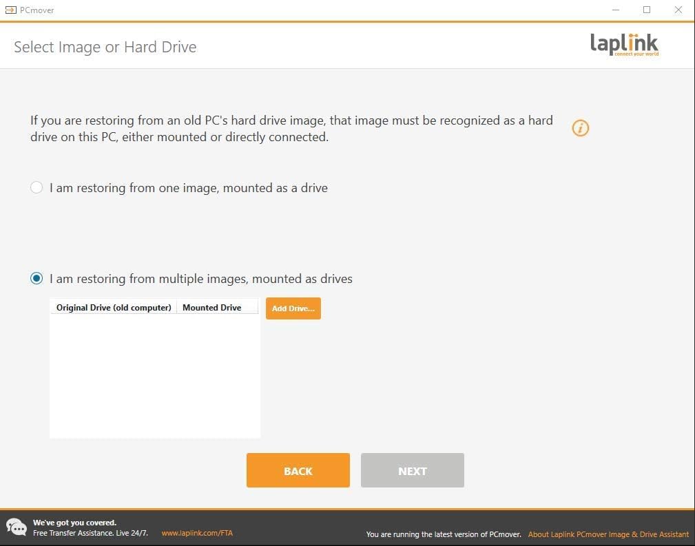 Laplink PCmover Image & Drive Assistant – Einzelnutzungslizenz – Stellt ein PC-Image (Backup) oder eine alte Festplatte auf Ihrem neuen PC wieder her
