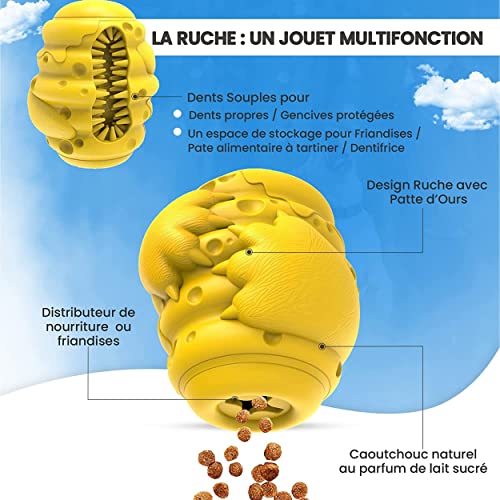 QUEEN & HUNTER Jouet Chien Occupation | Jouet pour Chien Indestructible | Balle Chien | Jouets pour Chiens | Distributeur de Friandises | Jouet à mâcher interactif – Image 4