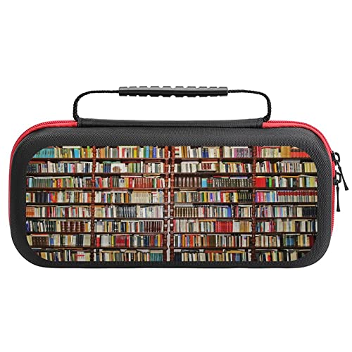 MUTAY Carrying Case for Nintendo Switch Book Shelf Portable Protective Case for Switch Lite Switch Accessories Bundle Portable Travel Bag with 20 Game Storage Compatible