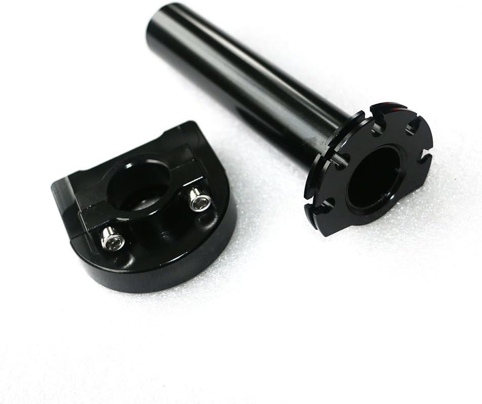 Yibid Motorcycle 7/8" Handlebar Antiskid Rubber Hand Grips and Twist Quick Throttle Tube Lever Control for 22MM Honda Yamaha Motorcross Scooter Custom Sport Street Bike (Black)