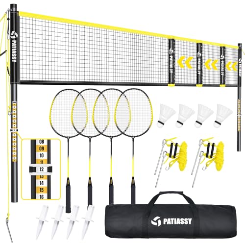 Filet de badminton 6m pliable exterieur et interieur pour adulte et enfant