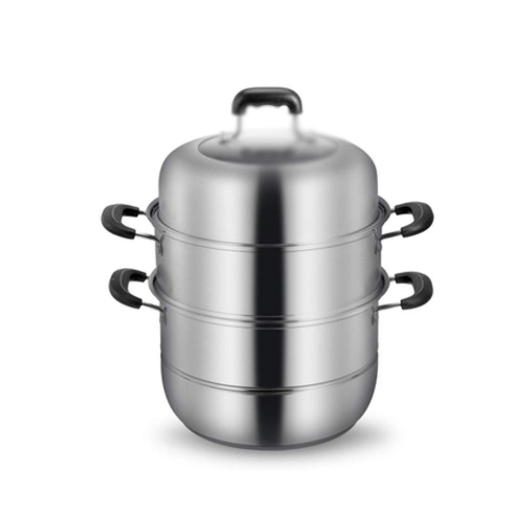 GTHTUHFD Thickened Stainless Steel Soup Pot Household Binaural Stainless Steel Pot Steamer Cooking Pot Gas Induction Cooker Steamer