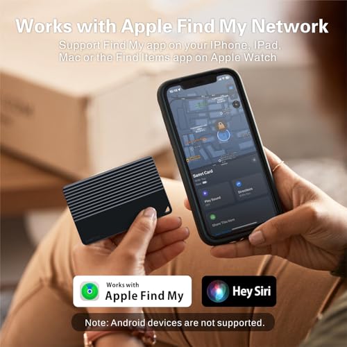Image of Reyke 2026 Apple MFi Certified Wallet Tracker Card, 5 Years+ Staying Power Tracking Card Compatible with Apple Find My (iOS Only), Wallet Finder for Luggage Tags, Keys, Passports, IP68 Waterproof