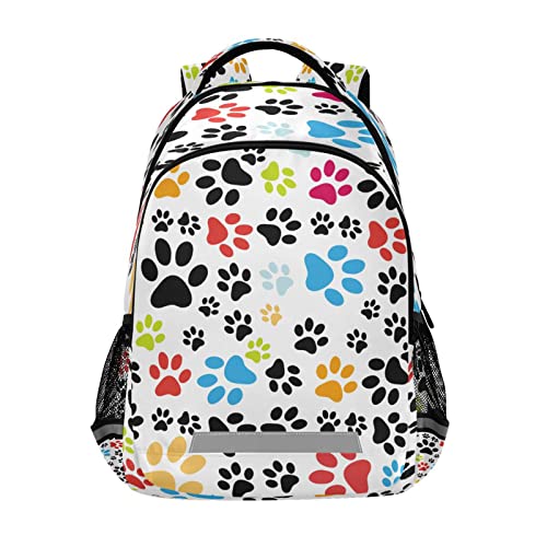 Mochila para la escuela, diseño de huellas de perro, gato, mochila de viaje para hombres y mujeres, mochila escolar para libros, mochila para laptop de 17 pulgadas, mochila casual para niños, niñas