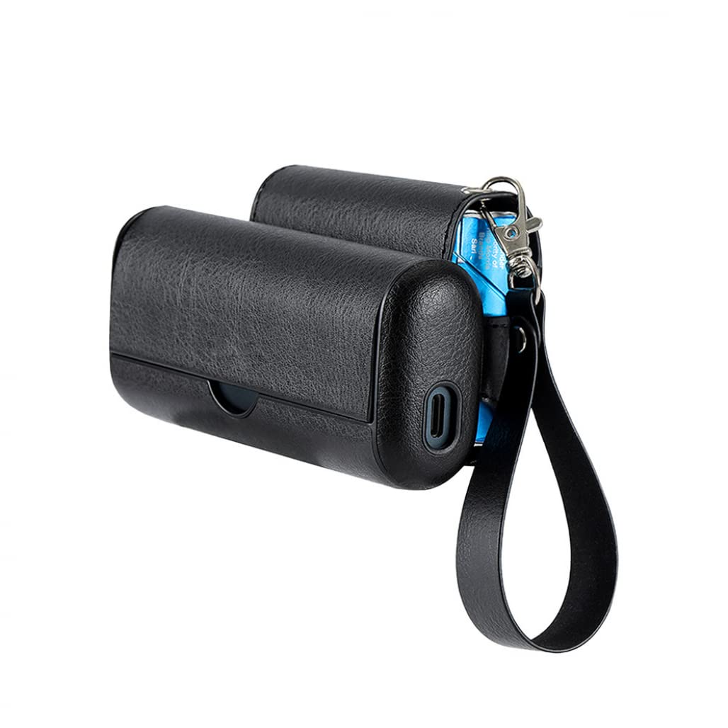 Goodern Compatible for 2 in 1 Case Cover,Anti-Shock WaterProof Carry Case Storage Wallet Holder Cover with Cigarette Case,Portable Pouch Holder Handbag Case Cover for IQOS ILUMA PRIME-Black