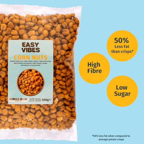 Easy Vibes - Mais Geröstet und Gesalzen (500g) | Knuspriger und Leckerer Snack