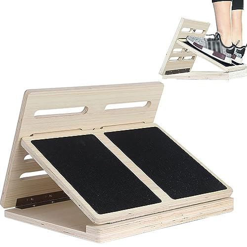 Tabla inclinada de madera para estiramiento de pantorrillas miniatura 1