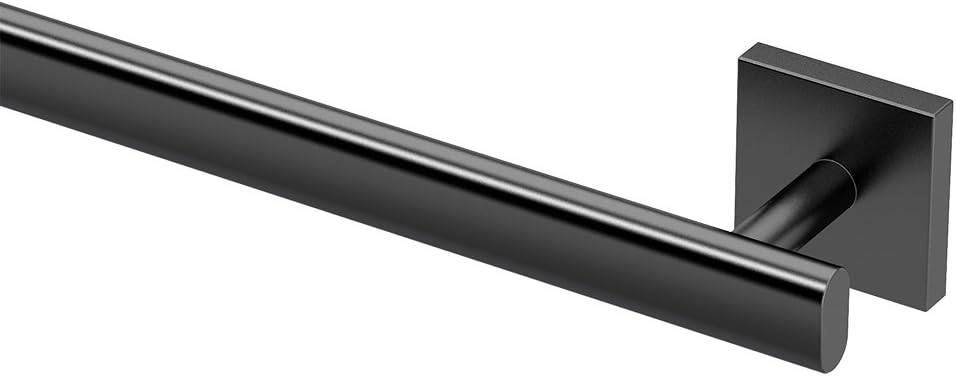 Gatco4050MX Elevate Bathroom Towel Bar, Matte Black, 24 Inch