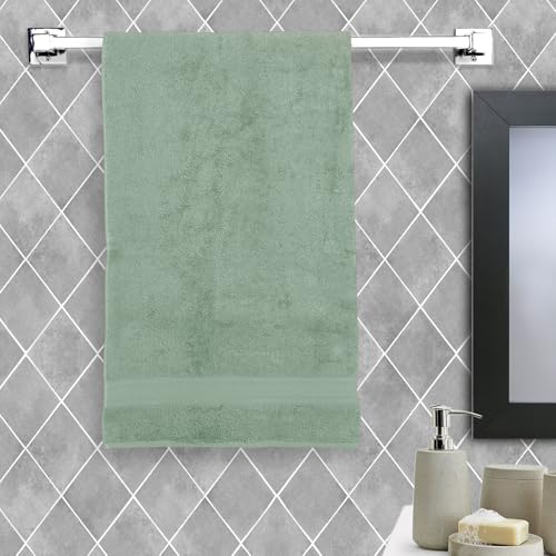 Image of Arvind 100% Cotton Towels for Bath | Towels for Bath Large Size | 500 GSM Bath Towel - Soft & Absorbent | 1 Piece Bath Towel for Men /Women | Urban Comfort | 70 cm x 140 cm - Aqua Green