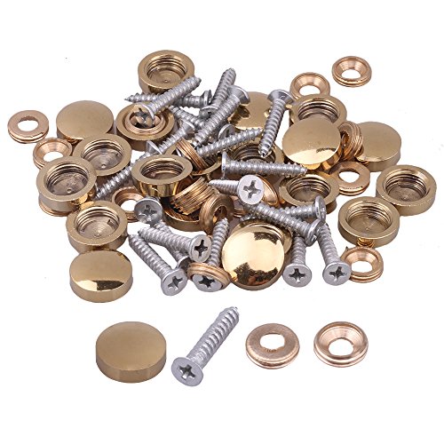 Clavos para decoración con tapa de tornillo metálico dorado, 20 piezas, 14 mm miniatura 2
