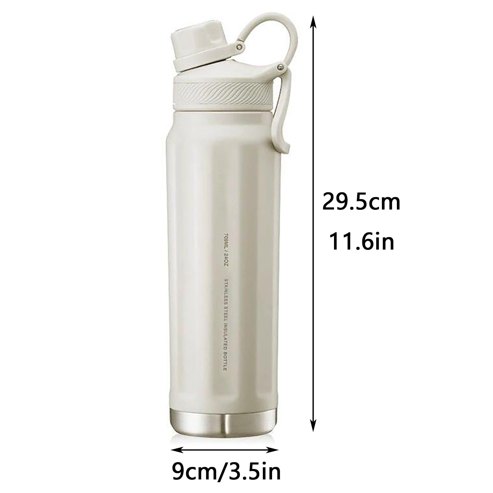 940ml / 32oz, Kubek Termiczny, Butelka Na Wodę Z Izolacją Termiczną, Bezpieczna I Szczelna, Łatwa do Przenoszenia, Odpowiednia do Uprawiania Sportu, Pracy, Na Wyprawy I Kemping(White)
