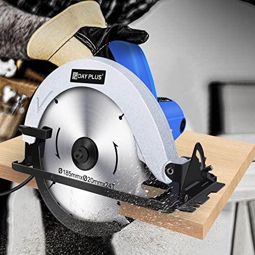 Electric Circular Saw Heavy Duty Wood Metal DIY Cutting 3000W Blade Power Tools 0 to 45° Bevel Angle, 180mm Saw Blade, Max Cutting Depth 55mm, Ideal for Wood, Plastic, Soft Metal 1 Electric Circular Saw Heavy Duty Wood Metal DIY Cutting 3000W Blade Power Tools 0 to 45° Bevel Angle, 180mm Saw Blade, Max Cutting Depth 55mm, Ideal for Wood, Plastic, Soft Metal