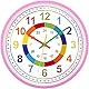 VINILITE Wanduhr Kinder lautlos 30 cm Ablesen Farbenfrohe Kinderwanduhr Lernen Wohn- /Schlaf/Kinderzimmer großes Ziffernblatt Büro