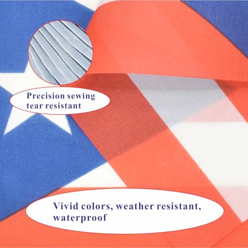 Image of 2 Pack Puerto Rico Flag Banner String Small Mini 66 Feet 60 Pcs Puerto Rican Hanging Flags Decoration