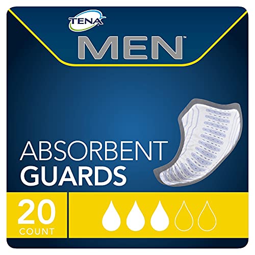 TENA Incontinence Guards for Men, Moderate Absorbency, 20 ct