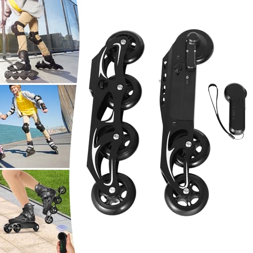 Roller Skate Shoes for Kids Boys Girls Fashion Sneakers Wheels Roller Shoes Wheeled Black4
