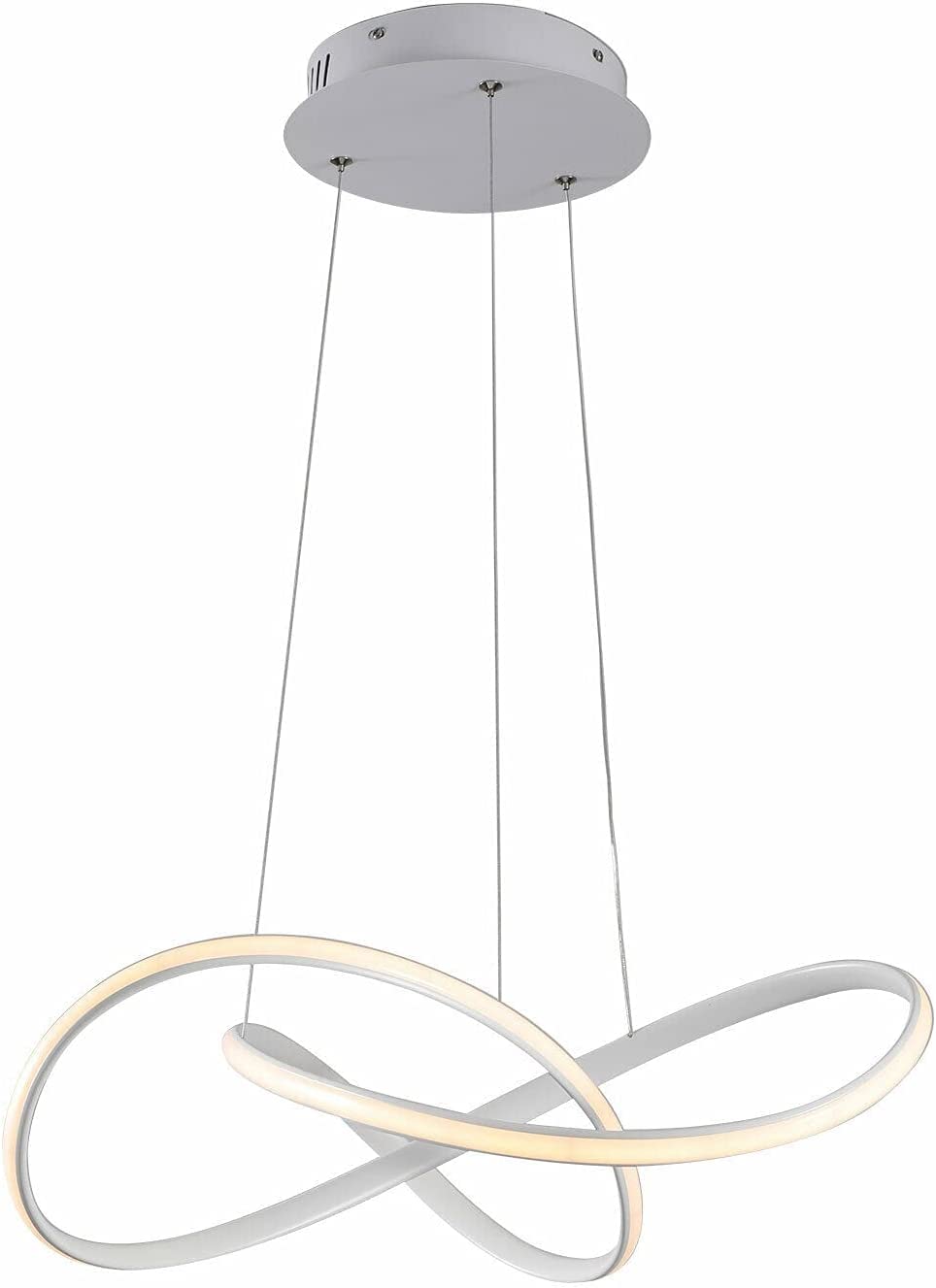 Luce a soffitto del lampadario, Moderna Lampada a LED Home LED in Stile Creative Elegant, Strisce a LED attorcigliate Dimmabile 3 Colori Light Colors Energia Risparmio Lunga Vita con Remoto Control,