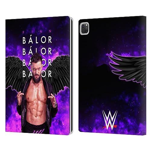 Head Case Designs Officially Licensed WWE Graphics Finn Balor Leather Book Wallet Case Cover Compatible with Apple iPad Pro 12.9 2020/2021/2022