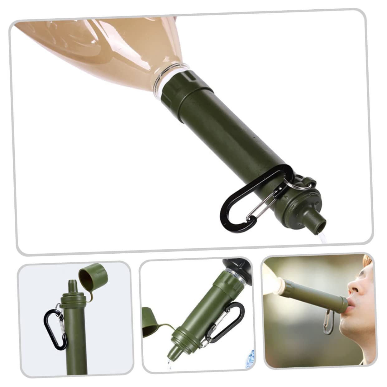 Kisangel 3 Pezzi Purificatore Portatile per Camping per Emergenze e Attività Outdoor per Escursioni e Preparazione Disastri Naturali