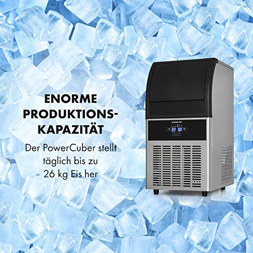 Klarstein Antarctica Eiswürfelbereiter Eiswürfelmaschine - 270W, Produktionskapazität: 26 kg, Lagerfachvolumen: 15 Liter… – Bild 5