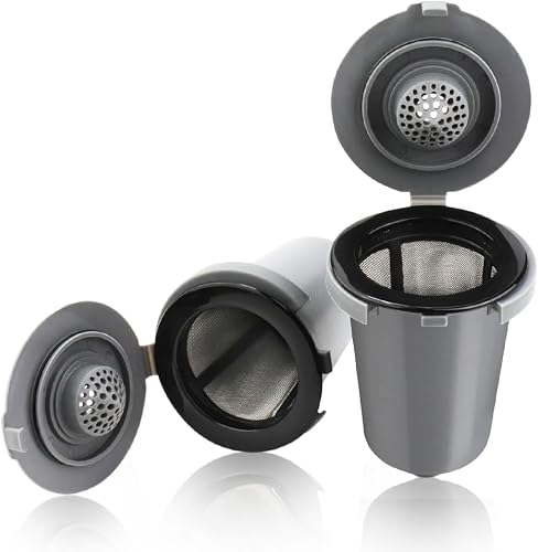 Reusable Filter Cups for Cuisinart Coffee Makers - Premium Refillable Coffee Cups Compatible with Cuisinart Single Serve Coffee Machines (2 Pack with 2 Mesh Filters)
