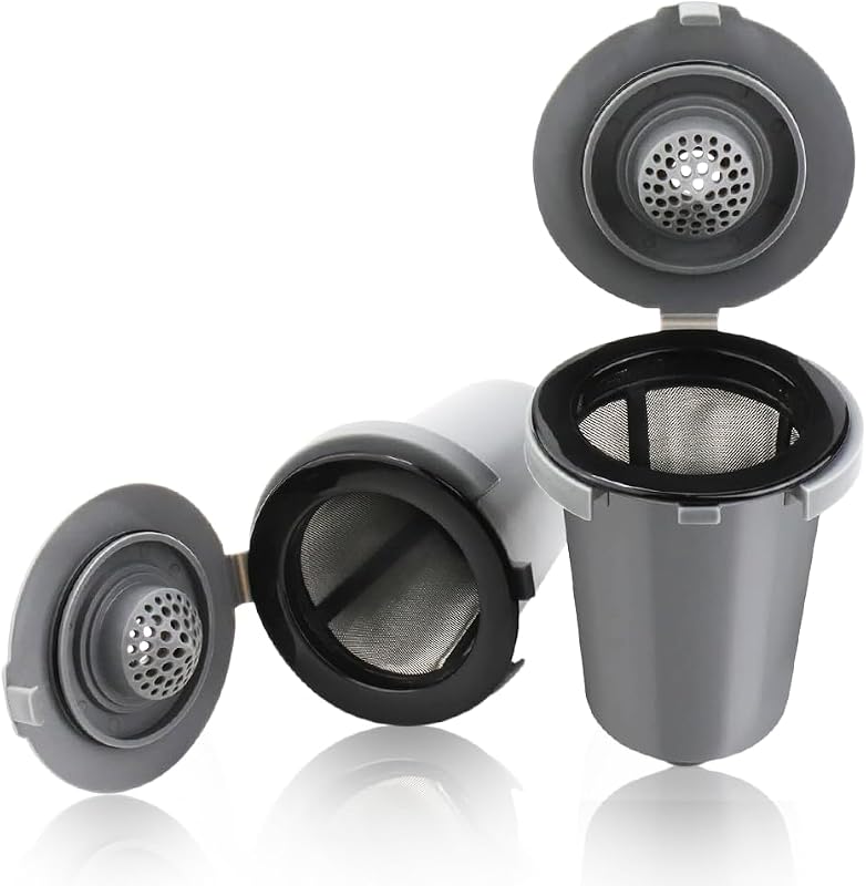 Reusable Filter Cups for Cuisinart Coffee Makers - Premium Refillable Coffee Cups Compatible with Cuisinart Single Serve Coffee Machines (2 Pack with 2 Mesh Filters)