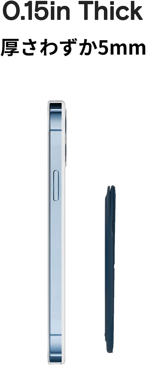 MOFT MagSafe Wallet for iPhone 15/14/13/12 Series, Strong Magnetic Phone Card Holder Fit 2 Cards & 3 Viewing Angles & Stain-Resistant Vegan Leather Phone Stand, Oxford Blue - Image 5