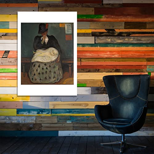 Affiche Edvard Munch encadrée finition semi-brillante luxe
