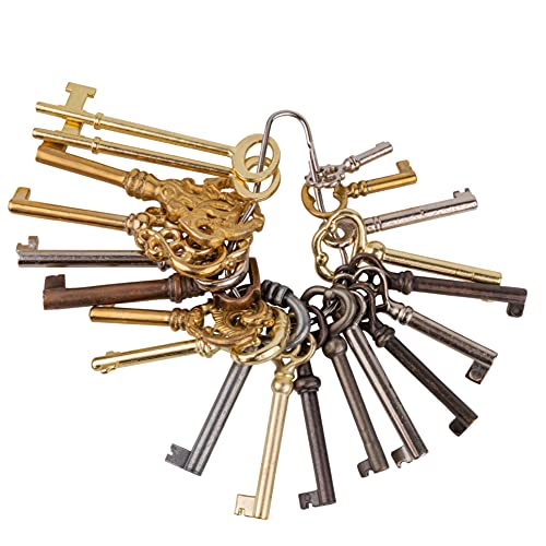 One-Day Sale: Up to 60% Off Skeleton Key Set Reproduction for Antique Furniture - Cabinet Doors, Grandfather Clocks, Dresser Drawers Vintage Old Furniture  KY-20S