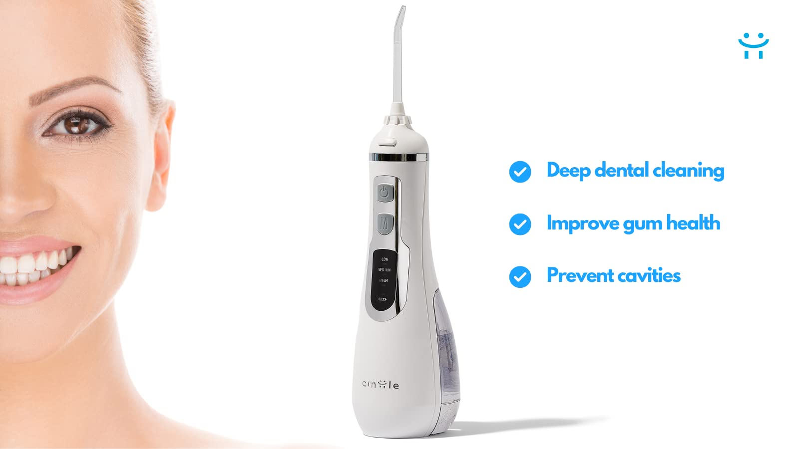 Leistungsstarker kabelloser Wasserflosser, Oral Irrigator für eine gründliche Reinigung, Zahnpflege, Verbesserung der Zahnfleischgesundheit, 4 Aufsätze, Zahnreiniger, Zahnfleischreiniger