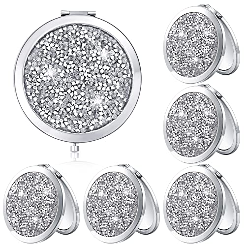 Yulejo 6 Pieces Compact Mirror Bulk Mini Pocket Mirror for Purse
