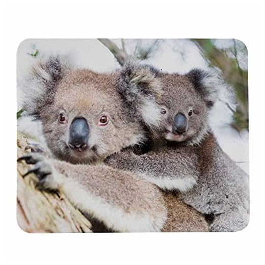 Pehede Mouse pad with Anti-Slip Rubber Base, Easy Gliding,Computer Mouse Mat for Computers, Laptop, Gaming, Office & Home, 7.9 * 9.5 in,Australia Baby Koala Bear and Mom in Tree