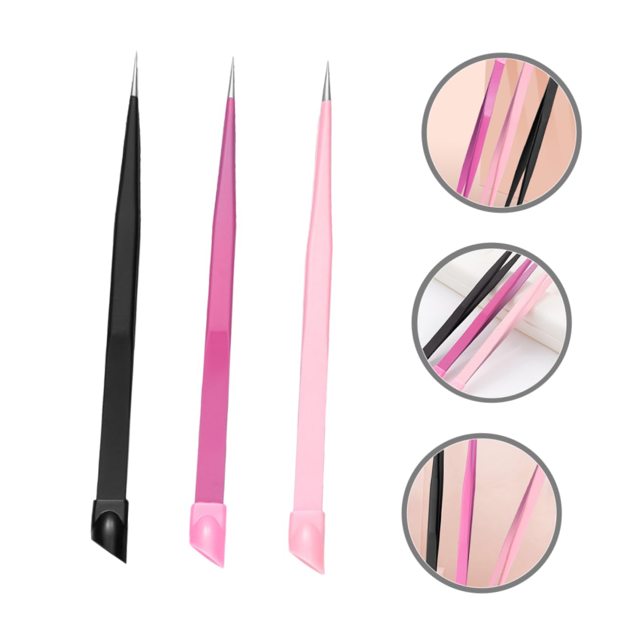 5 Sätze Doppelseitige Pinzetten Für Nail Art Bastelarbeiten Und Sticker Pinzetten Für Strasssteine Und Nagelsticker 3 Stück * 5