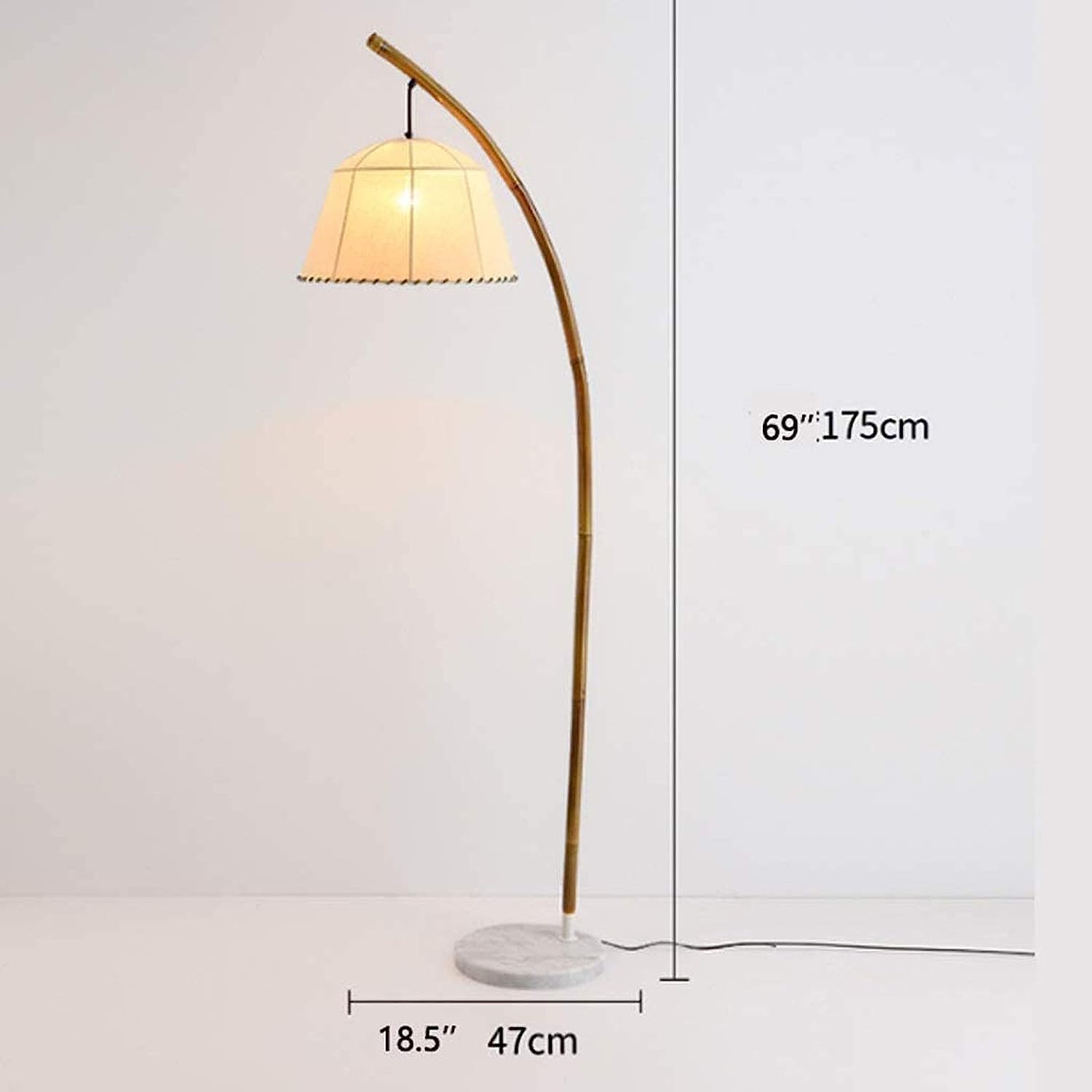 Lampa stojąca Lampy podłogowe Nowoczesna Lampa Podłogowa Do Salonu Bambusowa Lampa Stojąca Z Abażurami Retro Lampa Podłogowa Łukowa Do Sypialni Lampą do Czytania lampa stojąca podłogowa