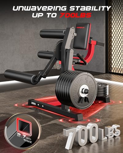 FEIERDUN 4-in-1 Adjustable Leg Extension Curl Machine - 700lbs Capacity Leg Extension Machine for Lower Body Workouts - Adjustable Leg Curl Machine, Home Gym Weight Machine