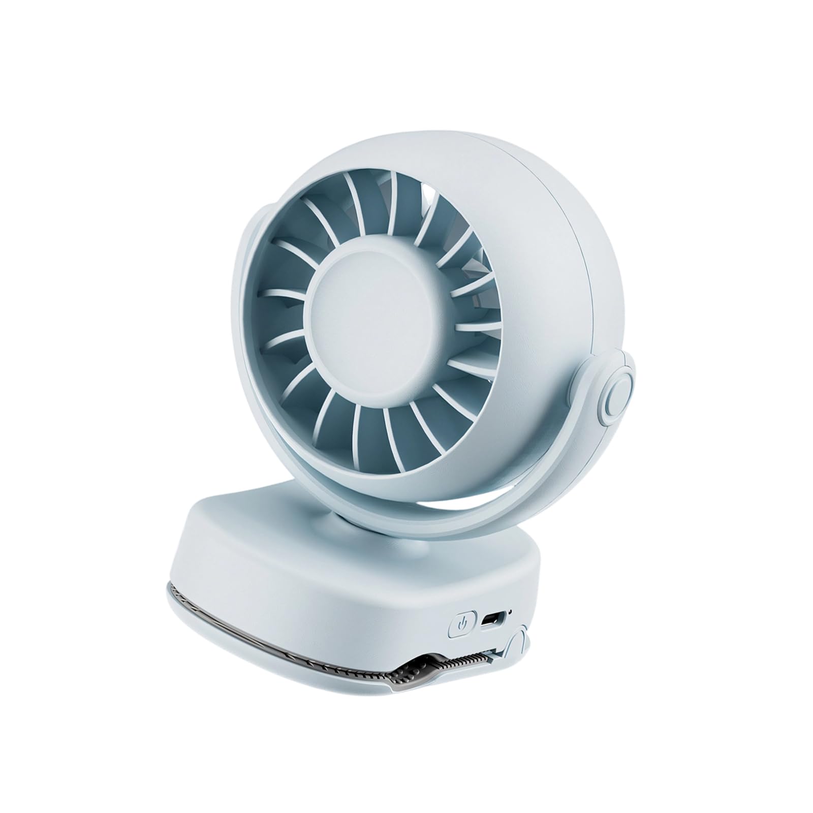 NRVTRE Rechargeable Clip Fan with Adjustable Head USB Charging Personal Fan Compact ABS Cooling Device for Desk Travel Clip Rechargeable Usb Adjustable Head Travel Dorm on Compact Cooling
