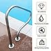 Pool Deck Handrails, Swimming Pool Handrail for Inground Pools, 304 Stainless Steel Swimming Pool Railings for Inground or Steps, Pool Handrail with All Accessories (2 PCS), 31.5 x 8.9 x 18.5 in
