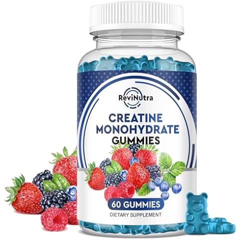 Creatine Chewable Gummies - 2000mg Creatine Monohydrate Tablet Chews, Easy Digesting, Fast Absorbing Chews for Men and Women, Build Muscle, Improve Recovery, Strength, and Endurance 60Count Cover