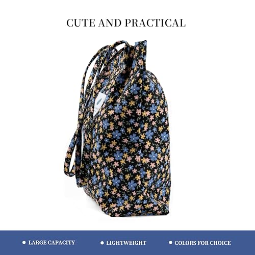 Image of TOPASION Cute Corduroy Tote Bag Canvas Shoulder Handbags for Women Travel Shopping