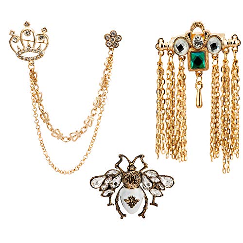 Knighthood Metal Lapel Pin Badge Coat Suit Jacket Collar Accessories Brooch for Men Pack of 3