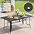 DSNAPE 7 Pieces Patio Table and Chairs Set, 63" Metal Dining Table with Umbrella Hole & 6 Textilene Fixed Chairs, Dining Table Set for 6, Outdoor Furniture for Porch Deck Backyard Balcony, Grey