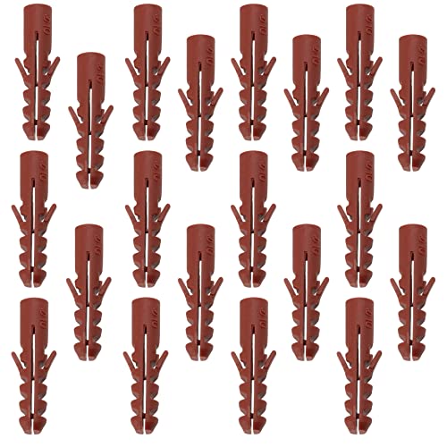 AERZETIX - C65085 – Set of 20 Universal Dowels 10 x 50 mm – Nylon – Multi-purpose Fixing Concrete Brick Blockwork Construction Work Building Wood Screws Drill Bit Drilling