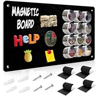Raweao Starke Magnetisch Tafel für Wand, kleine A3 Magnettafel zur Souvenir Aufbewahrung, 43.5x29x0.08cm Multifunktionale Magnetische Pinnwand fürs Büro(Schwarz - 1 Stück)