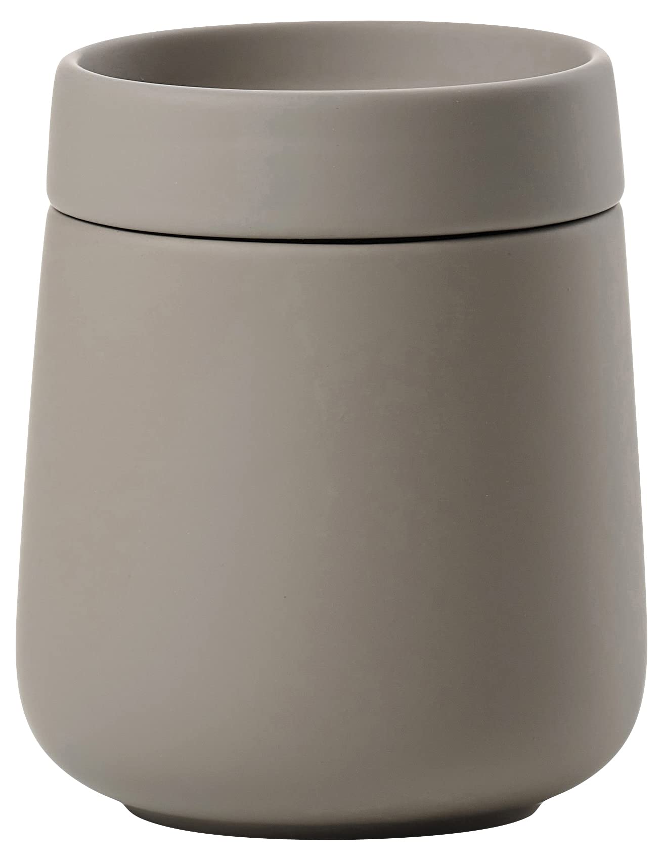 Caja de almacenamiento de cerámica de 290 ml marrón con tapa