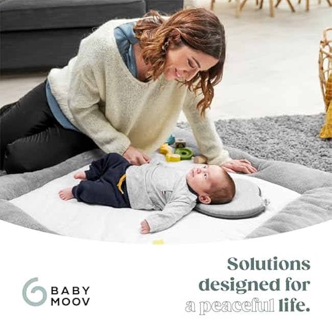 Babymoov Lovenest Organic Baby Infant Cushion, Pediatrician Designed Versatile, Comfortable, Machine-Washable Head and Neck Support (Made in Europe), Baby Registry Must Have